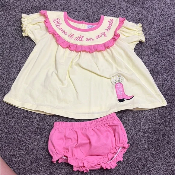 Blame it all on my roots embroidered bloomer set - Picture 1 of 3